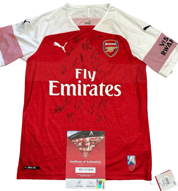 Áo đấu Arsenal mùa giải 2018-19 có chữ ký