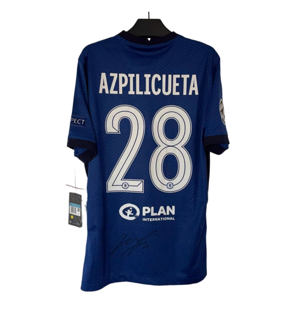 [Có chữ ký] Áo đấu Chelsea 2021 có chữ ký của Azpilicueta