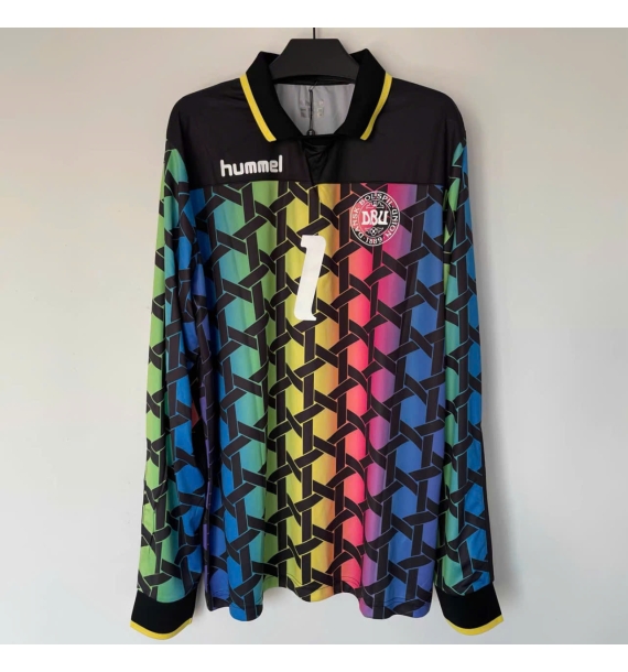 [Có chữ ký] Áo đấu có chữ ký của Schmeichel Đan Mạch năm 199