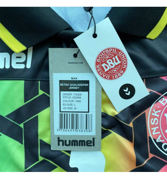 [Có chữ ký] Áo đấu có chữ ký của Schmeichel Đan Mạch năm 199