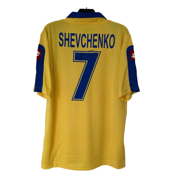[Có chữ ký] Áo đấu Ukraine 0708 Shevchenko có chữ ký