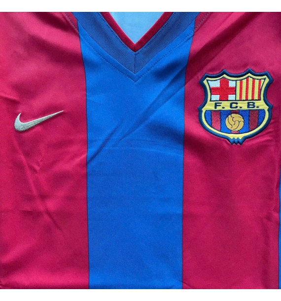 [Có chữ ký] Áo đấu Kluivert Barcelona 0203 có chữ ký