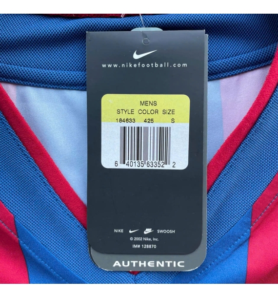 [Có chữ ký] Áo đấu Kluivert Barcelona 0203 có chữ ký