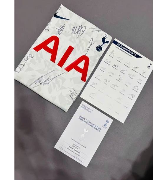 Áo đấu Tottenham Hotspur mùa giải 20-21 có chữ ký của toàn đội