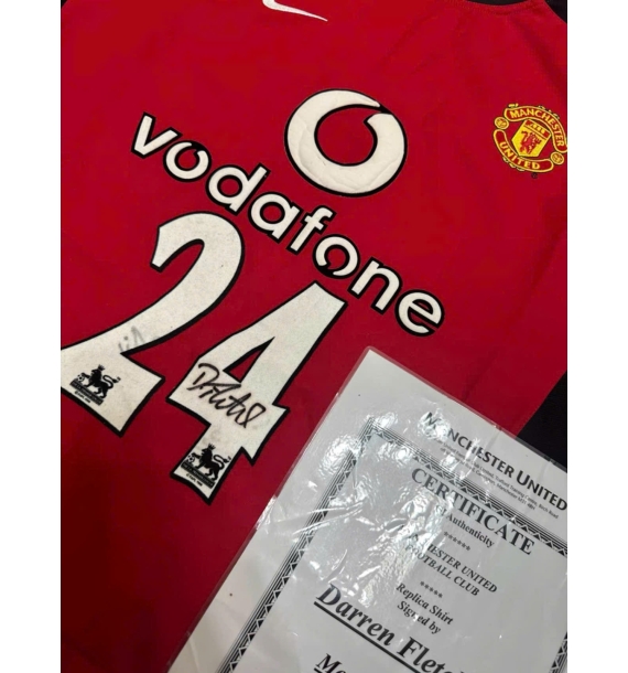 Áo đấu Manchester United mùa giải 2002-2003 sân nhà - Có chữ ký của Fletcher