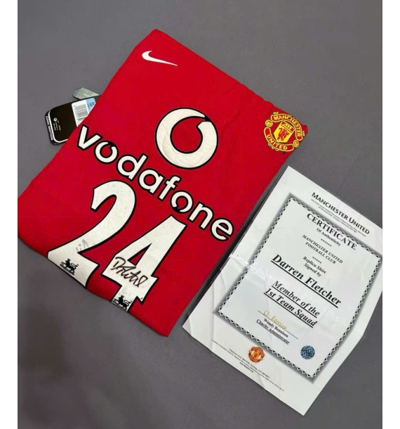 Áo đấu Manchester United mùa giải 2002-2003 sân nhà - Có chữ ký của Fletcher